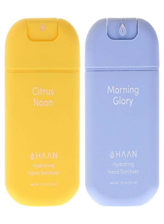 HAAN Hydrating Hand Sanitizer Kit for Unisex - 2 Pc Kit 1.01oz Hand Sanitizer - Citrus Noon, Morning Glory - Image 1